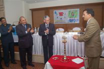 lighting the lamp on the occasion of the Bank achieving 100%CBS on 02.03.2010